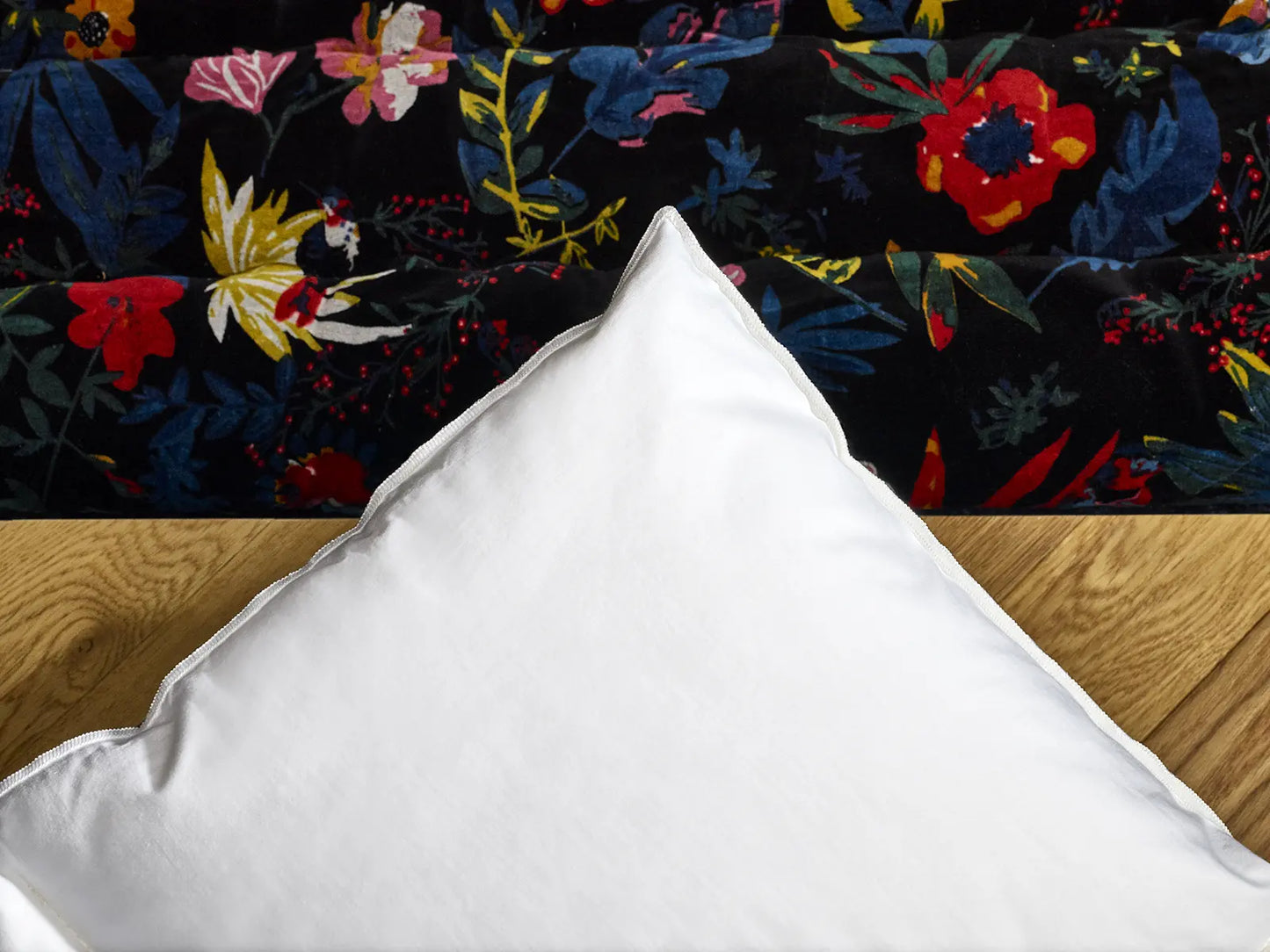Détail de la couette Millésime Magyar en duvet d'oie